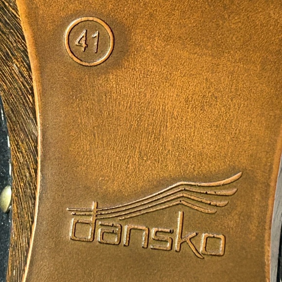 Dansko Delle Suede Slingback Platform Clog Sandal Black 41EU 10.5-11US - Picture 6 of 8